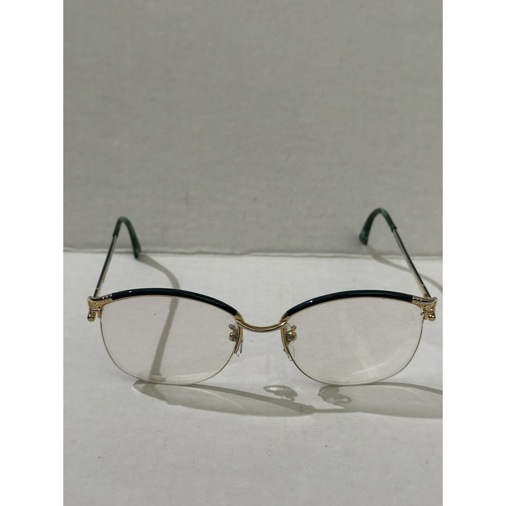 Tura Mod 433 Gold Oval Half-Rimmed 53‎ 17 Metal glasses Frames Japan vintage